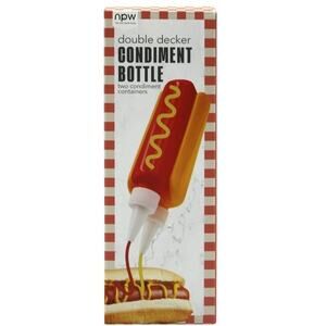 NPW Hotdog Condiment Container – Novelty Ketchup & Mustard Holder